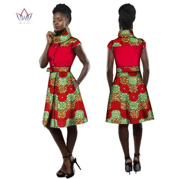 Tradicinis Afrikos Kailis Suknelė Moterims Dashiki Plius Dydis Afrikos Stiliaus Drabužių Golfo Office Suknelė BRW WY2505