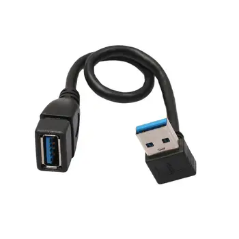USB 3.0 stačiu Kampu 90degree ilgiklis Vyrų ir Moterų Adapterio Laido, 20cm