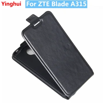 Už ZTE Blade A315 Atveju vertikaliu Apversti Odinis Telefono dėklas, skirtas ZTE Blade A315 Kortelės Lizdas Apversti Atvejais