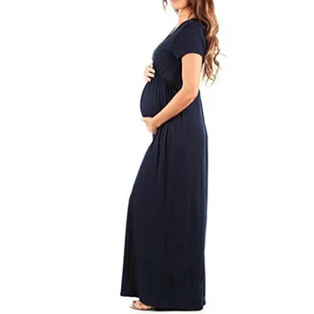 V-Kaklo, Kietieji Ilgai Seksualus Suknelės Nėščioms Moterims Motinystės Drabužius Nėščioms Moterims Motinystės Suknelės Už Nuotrauką Šaudyti 2020 M.
