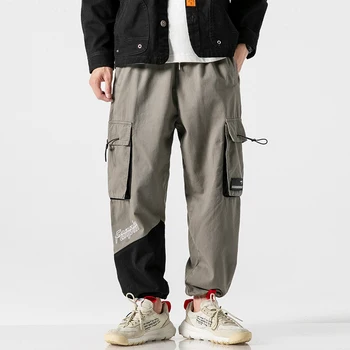 Vyrai Sweatpants Streetwear Pavasarį, Rudenį, Hip-Hop Haremas Pants Mens Atsitiktinis Korėjos Negabaritinių Vyrų Poilsiu Kelnės Dropshipping
