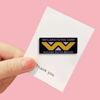 Weyland-Yutani Corp sagė pin Pastato Blogiau pasaulių blogis mega-korporacijos emblema emalio pin