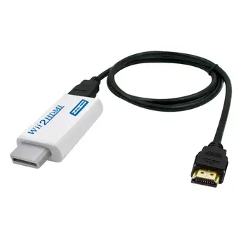 Wii į HDMI Konverteris su 5ft Didelės Spartos HDMI Kabelis Wii2HDMI Adapteris Output Video&Audio 3.5 mm Audio Jack, palaiko Visus