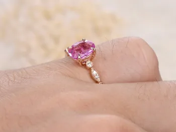 WYJZY Inkrustacijos rožinė cirkonis žiedas moterų mados atitikimo papuošalai mažosioms ir paprasto OLIS atsitiktinis papuošalai klasikinis jubiliejų žiedas