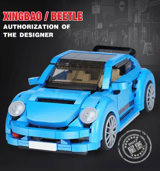 Xingbao 03015 944Pcs Nauja Originali Kūrybos SS Technic Serija Beetle Automobilio Nustatyti Vaikų Švietimo Statybiniai Blokai, Plytos, Žaislai