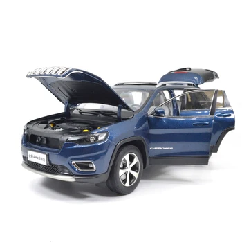 1:18 Mastelis Naujas Jeep Cherokee 2019 Mėlyna Statiškas Modeliavimas Diecast Miniatiūriniai Metalo Lydinio Modelio Automobilių Dovanų Kolekcijas Durų Atidarymas