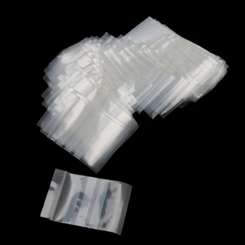 100vnt Mažosios plastikos Perrašomas Reclosable Maišeliai su Užtrauktuku Savarankiškai Sandarinimo Rašyti Baltos spalvos Blokus Zip-Lock Papuošalų Laikymo Krepšiai