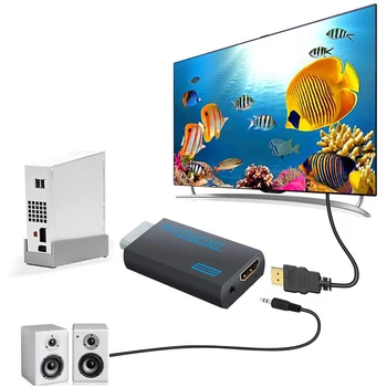 1080P Wii į HDMI Konverteris Adapteris 3,5 mm o Jack o Produkcija PC HDTV Stebėti Visus Wii Rodymo Režimai