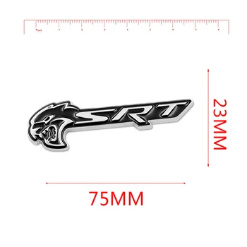 1pcs 3D Metalo Automobilių Lipdukas SRT Ragana Metalo Logotipas Ženklelis logotipo Lipdukas Dodge Įkroviklis Challenger Ram Viper Kelionę Avenger
