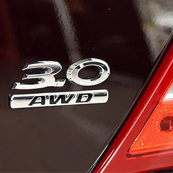 1piece ABS ar Metalo kokybės Automobilių emblema lipdukas Awd 3.0 5.0 V6, V8 JAV automobilių Ja** serijos ženklas poslinkis pusės sparnas standartas