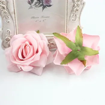 2 VNT simulacao didelis borda rosas DE tecido DE Seda com flores Nenhum sapatos DE sapateado chapeus do casamento 8 cm