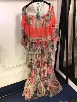 2017 šilko suknelė vestido de festa prarasti paplūdimys vasaros šifono suknelė bohemijos apynasrio seksualus maxi suknelė nėrinių vadimas paplūdimio ilga suknelė