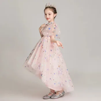2019 M. Vasarą Prabangus Modelis Šou Podiumo Vaikų Bendravimo Princesė Purios Uodegos Suknelė Mergina Kūdikių Elegantiškas Gimtadienio Šventė Suknelė