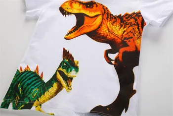 2020 m. Vaikų viršūnes Vaikams Drabužių Mergaičių Medvilnės Dinozauras, Print T Marškinėliai Kūdikių Berniukams trumpomis Rankovėmis Vasaros Marškinėliai Vasaros Dropship