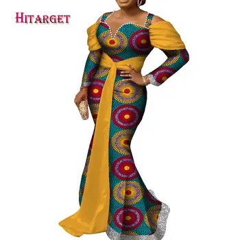 2021 Afrikos moterų suknelė Lady suknelė Šalis suknelė Ankara Bazan suknelės Tradicinių drabužių Kelis spalvų pasirinkimas wy8685
