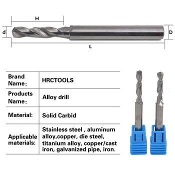 2vnt volframo plieno karbido twist drill 6-8mm sunkaus metalo pjovimo įrankiai bitai aliuminio Gręžimui 5D Ketaus Gręžimo Įrankiai, Pjovimo