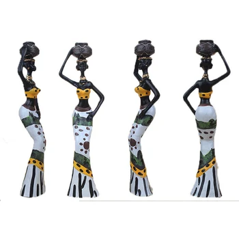 3 Vnt Amato Skulptūros Dervos Statulėlės Egzotiškų Dovanų Ekranas Dekoro Namų Stalo Statula Išskirtinį Rankų Darbo Afrikos Panele