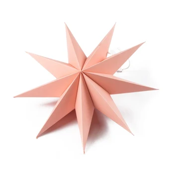 3D Devyni-pažymėjo Popieriaus Star Apdailos Šviesos Lempos Atspalvis Popieriaus Star Žibinto Su Laido Vestuvių, Gimtadienio Apdaila