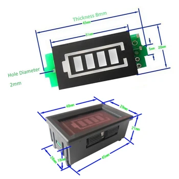 3S 3 Serijos 12,6 V Galios Lygis Ličio Baterijos Talpa Žalia Ekrano Indikatorių Modulis