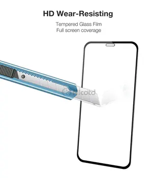 5vnt/Daug Visiškai Padengti Grūdinto Stiklo iPhone 11 Pro Max Screen Protector HD Glass 