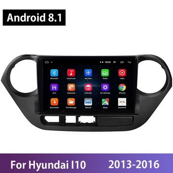 Android 8.1 Automobilio Radijo Multimedijos Grotuvo Hyundai I10 2010-2013 M. Dešinėje pusėje GPS Navigacija, WIFI, USB, 