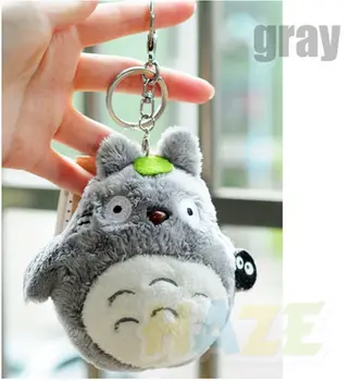 Anime Mano Kaimynas Totoro Pliušinis Lėlės, Žaislai Keychain paketų prižiūrėtojų raktinę Pakabukas Keychain Totoro Pliušinis Žaislas Vaikams 10cm Dovanos