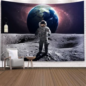 Astronautas Astronautas Gobelenas Sienos Kabo Boho Dekoro Psichodelinio Sienos Gobelenas Namų Dekoro Planetos Žvaigždėtas Dangus Sienų Medžiaga Gobelenas