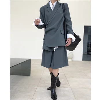 Aukštos Kokybės, Paltai Moterims 2020 M. Rudenį Madingas Stilingas Dizainas Įstrižai Kišenė Prarasti Ilgomis Rankovėmis Švarkas Feminino