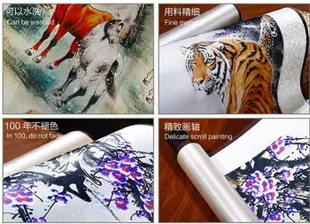 Aukščiausios kokybės Kinijos Arklių šilko tapybos Arklių meno tapybos Šilko pažymėkite meno tapybos aštuonių arklių painting19062804