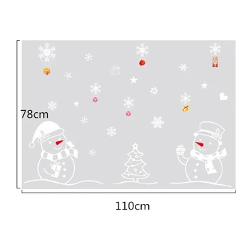 Balta Sniego Linksmų Kalėdų Dekoro Ir Namų Reikmenys Laimingų Naujųjų Metų Kambarį Stiklo Dekoratyvinės Snaigės Lipdukai