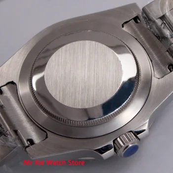 Bliger 40mm Automatinis Mechaninė Vyrai Žiūrėti Prabanga Safyro Kristalų Sterili Dial GMT Žiūrėti Šviesos Vandeniui Laikrodis Vyrams