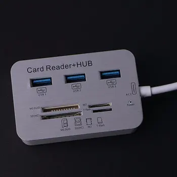 Didelės Spartos Multi 3 Port USB 3.0 Hub Multiport SD TF Card Reader Usb Skirstytuvo 