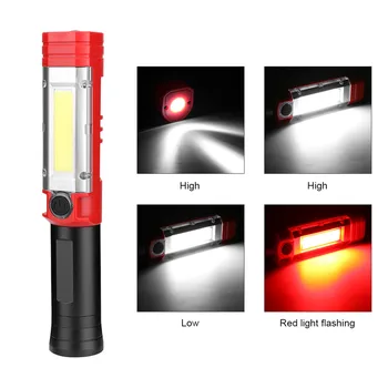 Geriausiai parduodamas Naujos Darbo Light Žibintuvėlis Portable LED, COB Magnetinio Pen Įrašą Rankoje Deglas Darbą Šviesos Tikrinimo Lempą Šviesus #e