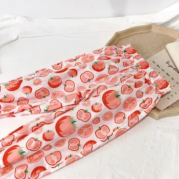Gooporson Vasaros Vaikų Drabužių Pomidorai Spausdinti Mados korėjiečių Mergaitės Drabužių Sun Set-top&kelnės Vaikams, Paplūdimio Apranga