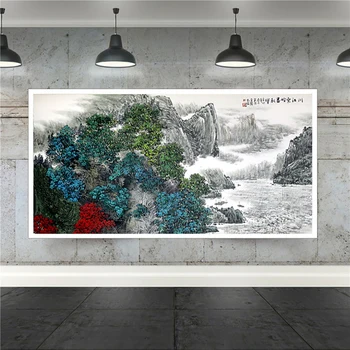 HD Spaudinių Drobė Sienos Menas 1 vnt Kinų Stiliaus Gamtos Peizažas Modulinės Nuotrauką Namų Puošybai Plakatas Kambarį