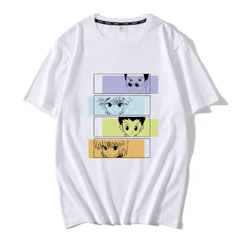 Hunter X Hunter T-shirt Moterims, Japonija, Anime ir Animacinių filmų Print T Shirt Juokingas Vasaros trumpomis Rankovėmis Marškinėlius Unisex Viršuje Tees Moteris