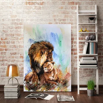 Ig liūtas plakatas gyvūnų spausdinti sienos meno tapybos drobės apdailos maison dekoro kambarį nuotrauką tableau quadro decorativo mura
