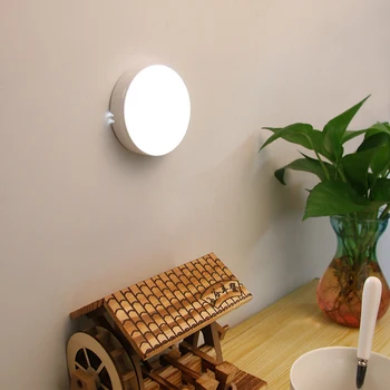 Judesio Jutiklis LED Nakties Šviesos Belaidis USB Mokamas Spinta Sienos Kabineto Salė LED Žmogaus Kūno Indukcijos Laiptų Apšvietimas, Praėjimų Šviesos