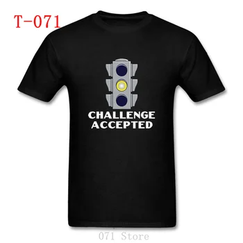 Juokinga, Medvilnės Spausdinti Iššūkis Priimtas Stoplight T-shirt JDM Automobilių Sporto Marškinėliai Homme Vyrams