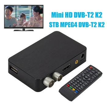 K2 DVB-T / T2 TV Imtuvas 3D Skaitmeninio Vaizdo Sausumos PVR MPEG4 HD 1080P Set-Top Box, TV Box(ES Kištukas)