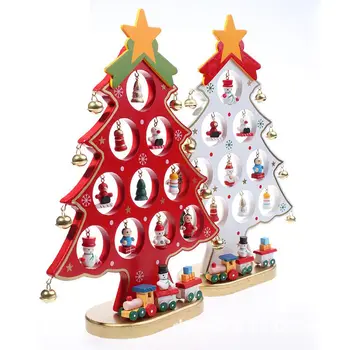 Kalėdų Medinės Kalėdos Medis Darbalaukio Mažas Mini Papuošalai Namų Puošybai Dropshipping