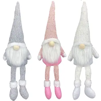 Kalėdų švedijos Ilgos Kojos Pliušinis Gnome Santa Pliušiniai Žaislai lėlės Namų Puošybai