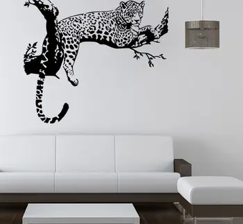 Karšto Pardavimo Didelių Leopard Vinilo Meno Sienos Freskos Namų Dekoro Gyvūnų Sienos Dekoracija Kambarį Meno Apdailos Siena Lipdukas Y-335