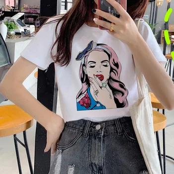 Karšto Pardavimo Moterų Marškinėlius Moterims Ulzzang Grafinis Atspausdintas T-Shirt Harajuku Korėjos Stiliaus Trumpomis Rankovėmis Drabužius Vasaros Viršūnes Tees