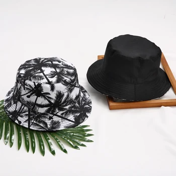 Karšto pardavimo naujo stiliaus Mados, K POP dvipusės dėvėti gėlių spausdinti Kibirą Skrybėlės populiarus stilius bžūp porų bžūp vasarą
