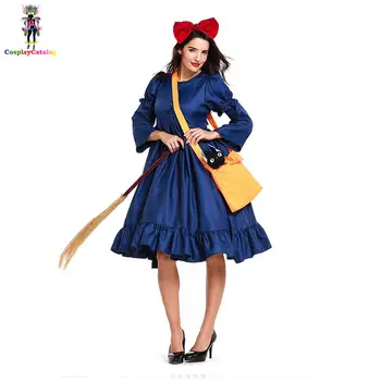 Kiki ' s Delivery Service Suaugusių Moterų Cosplay Suknelė Vaikas Kiki Kostiumai Mergina Mažai Ragana Kostiumas Vaikams Drabužių Dydis XXS-XL
