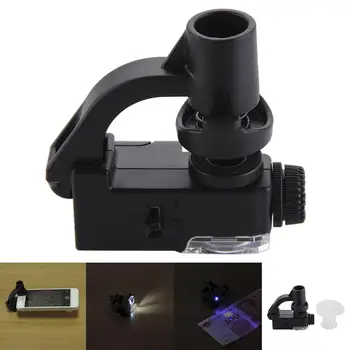 Kišeninis didinamasis stiklas Mobilus Telefonas Clip Style Akrilo Mikroskopu didinamasis stiklas 774-90 Su 3pcs LR44 Mygtukas Baterijų Didinamuoju Stiklu