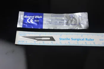 Korėjos Veikimo ašmenys dvigubą vokų plastinės Nr. 11 super aštrių ašmenų Medicinos peilis 3-Iasis su padidinimo dirbti su liniuote