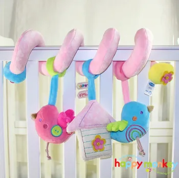 Kūdikių Barškučių Kūdikių Lėlės Kūdikio Lovelę Vežimėlio Žaislas 0+ mėnesių Pliušinis Paukščių Muzikos Naujagimių Kabinti Aplink Lova Žaisti