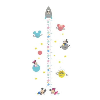 Kūdikių Minnie Peliukas Aukštis Lipdukas Su Raketa Planetos Žvaigždė Augimo Diagramos Sienų Lipdukai Vaikams, Kambario, Namo Apdailos Lipdukai Vaikams